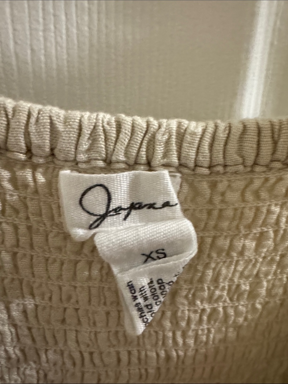 Japna Beige Button-Front Linen Jumpsuit - Picture 2 of 3